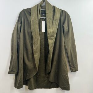 Anthropologie Drew Morrison open front cardigan in olive size XS NWT $184
